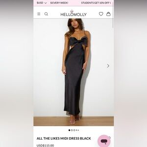 Hello Molly all the likes mididress black